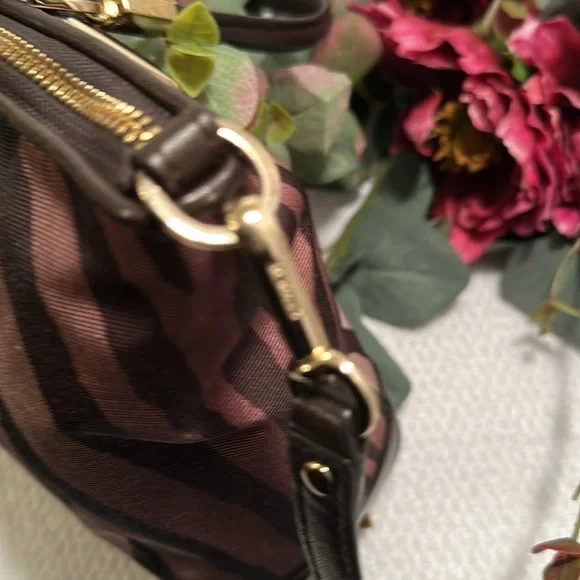 Coach Black and Brown Tote Bag with Zebra Print - Picture 10 of 15